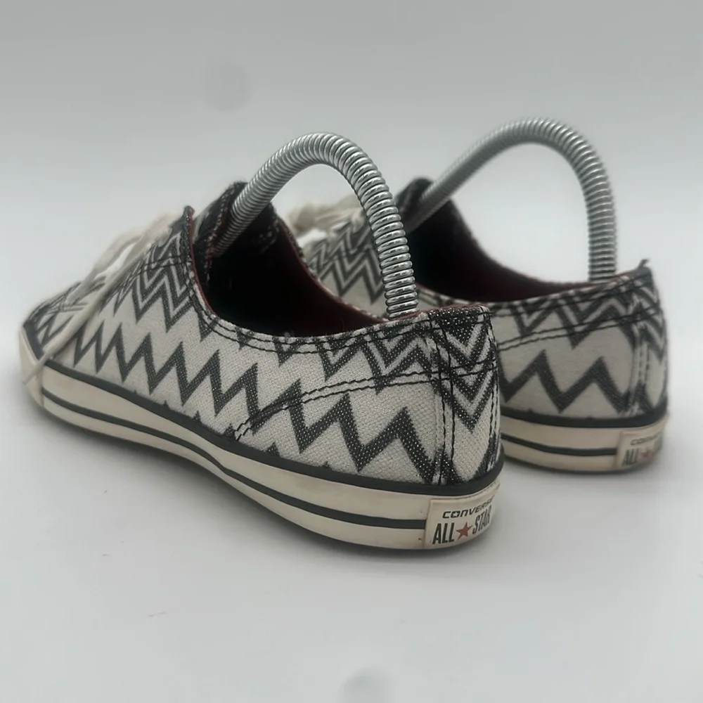 Converse x Missoni Collaboration Women’s Shoes Shiny Black White ZigZag W Size 8 - Picture 10 of 13